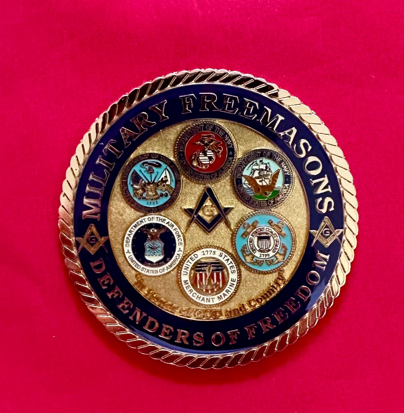 Customize Masonic Coin Back. MM/PM