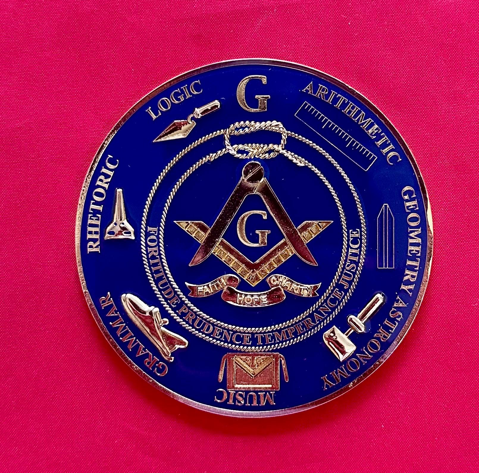 Customize Masonic Coin Back. MM/PM