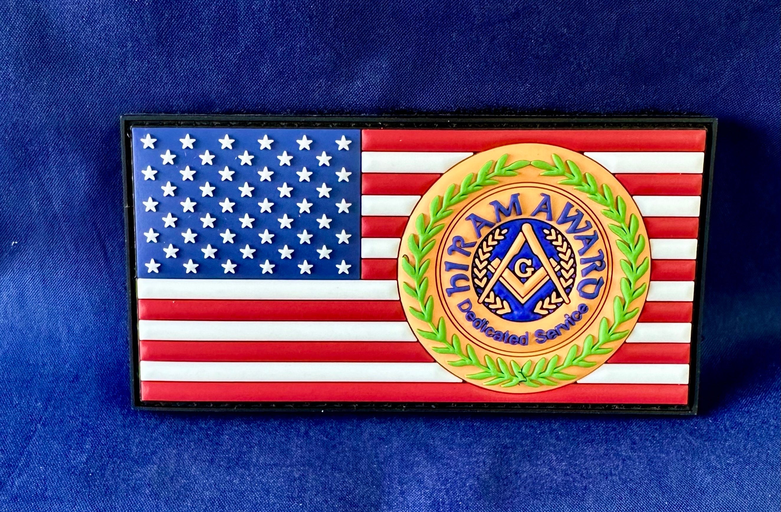 Hiram Award PVC Patch.