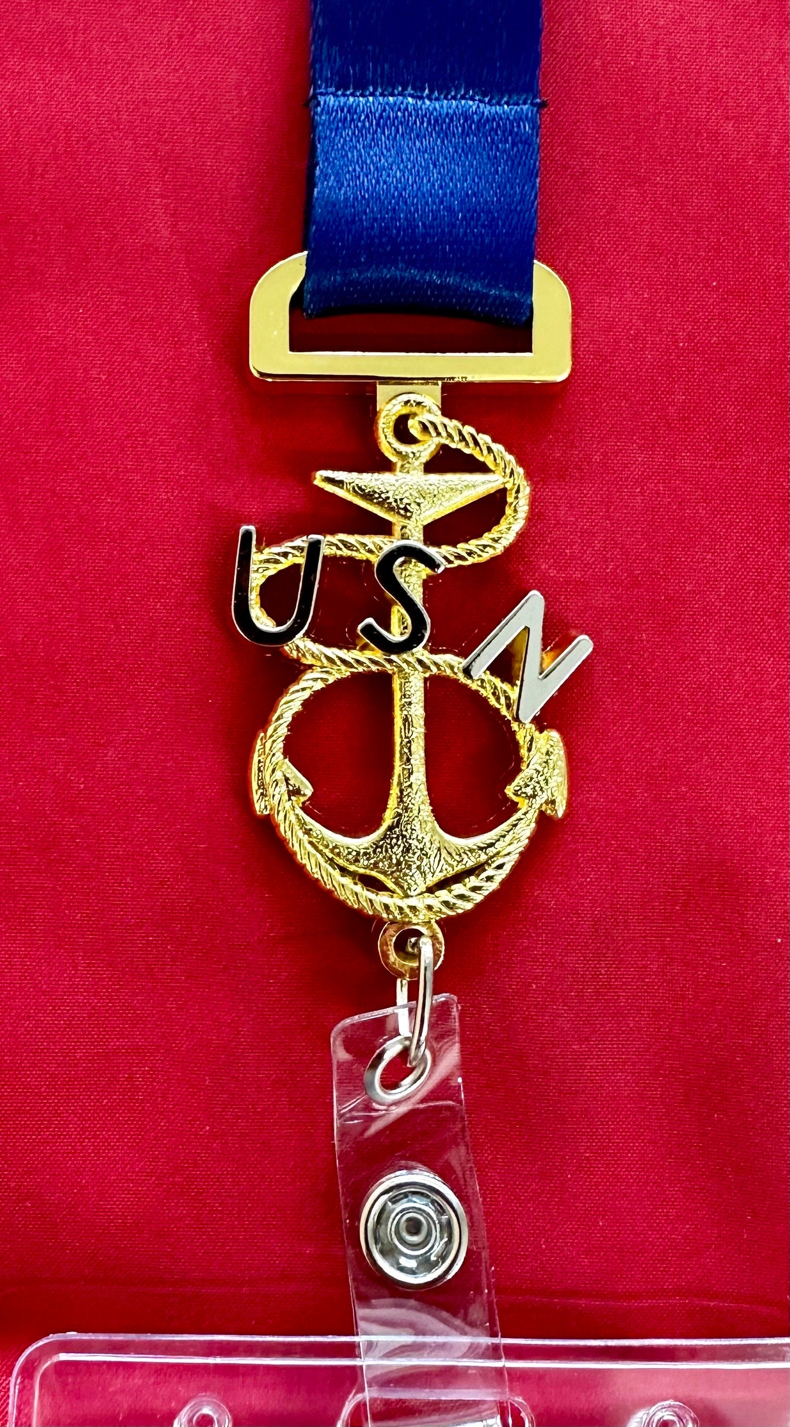 Chief/Senior/Master Chief Heritage/Anchor Style Lanyard ID Card Holder