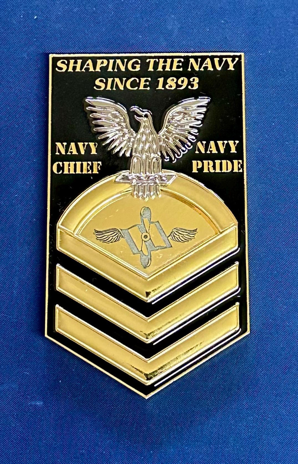 Personalized Chevron Coin for U.S. Navy Chief Petty Officer Class 132/FY26 Selects. Message us the name & rate.