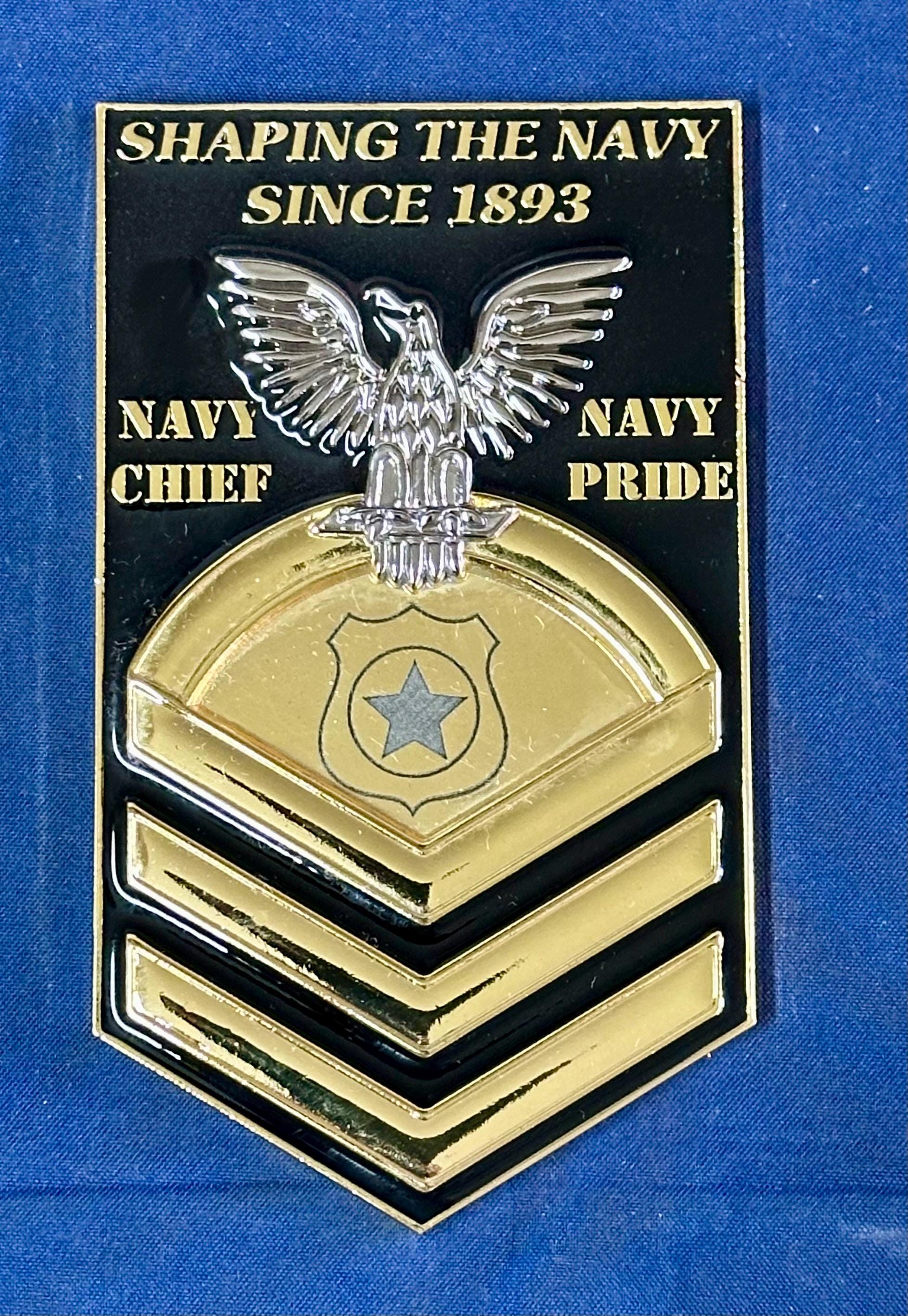 Personalized Chevron Coin for U.S. Navy Chief Petty Officer Class 132/FY26 Sponsors and Leads. Message us the name & rate.