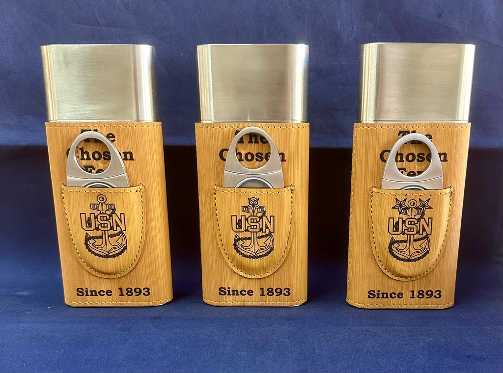 Chief - Senior Chief - Master Chief Leatherette Cigar Case