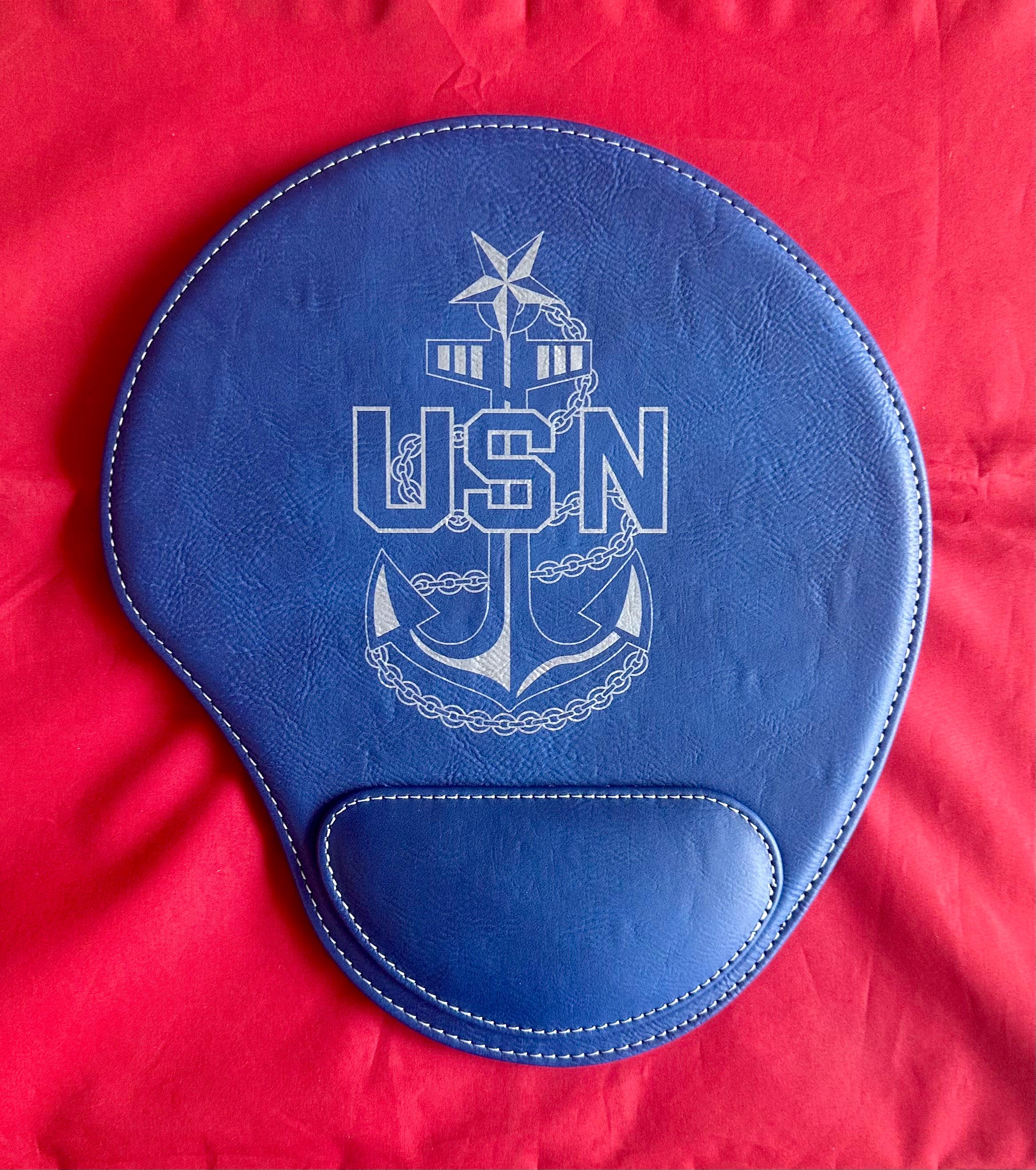 U.S. Navy Chief - Senior Chief - Master Chief Leatherette Mouse Pad
