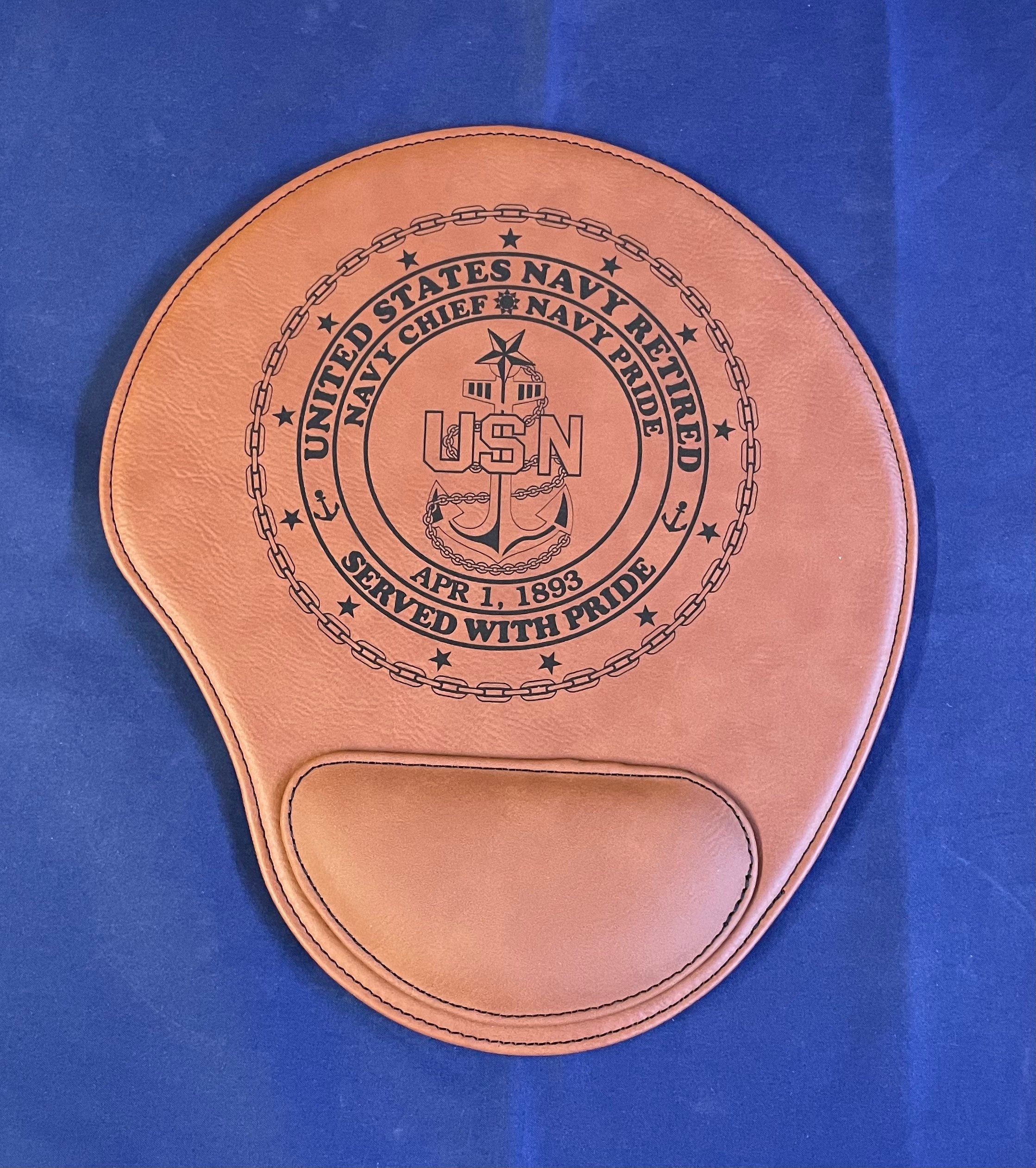 USN Retired Leatherette Mouse Pad ***FREE SHIPPING***