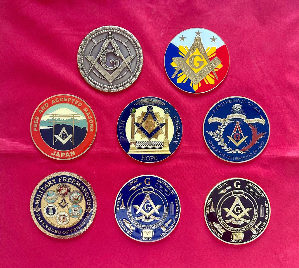 Customize Masonic Coin Back. MM/PM