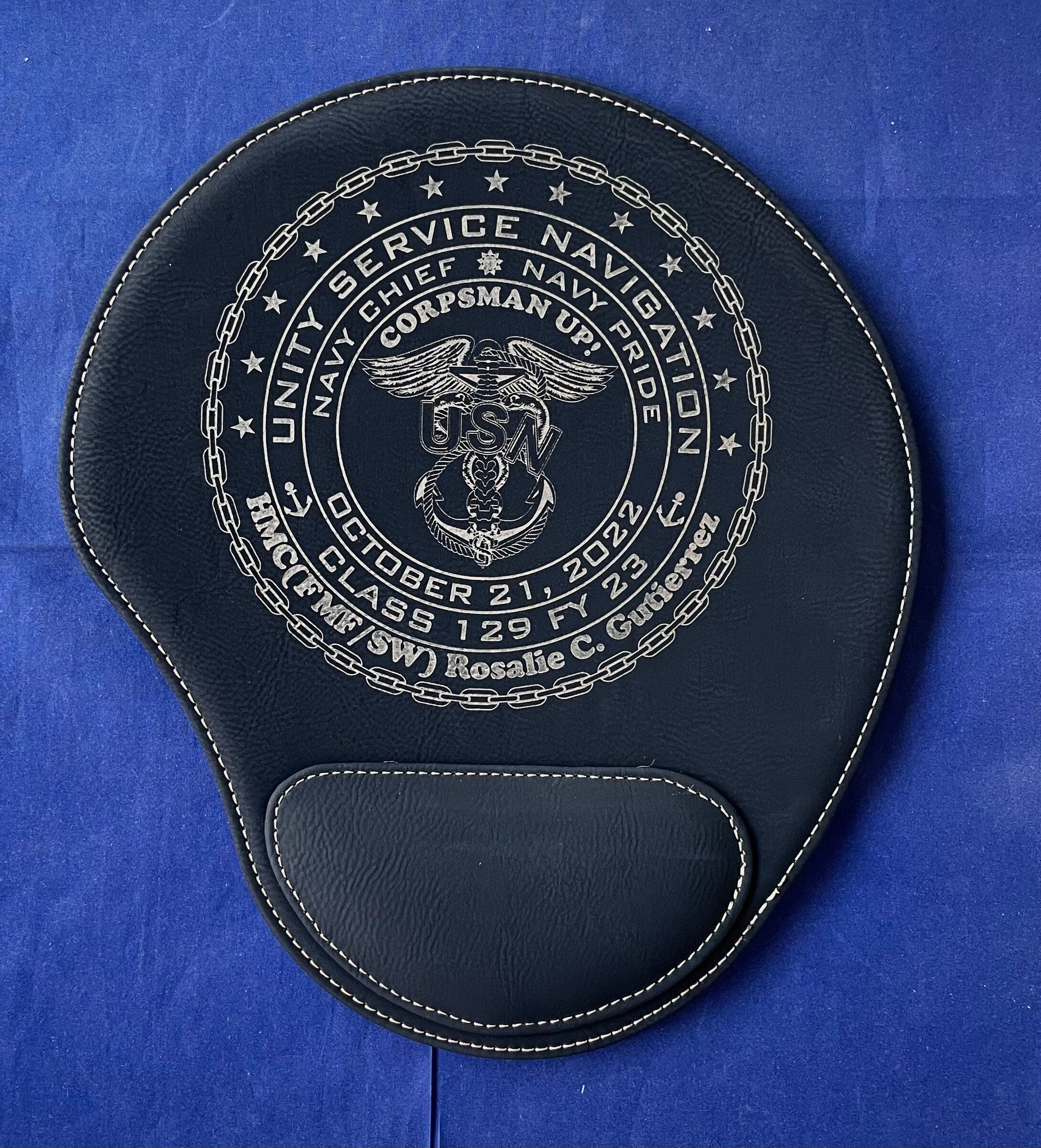 Personalized Class 129/FY23 Leatherette Mouse Pad ***FREE SHIPPING*** PM us the information.