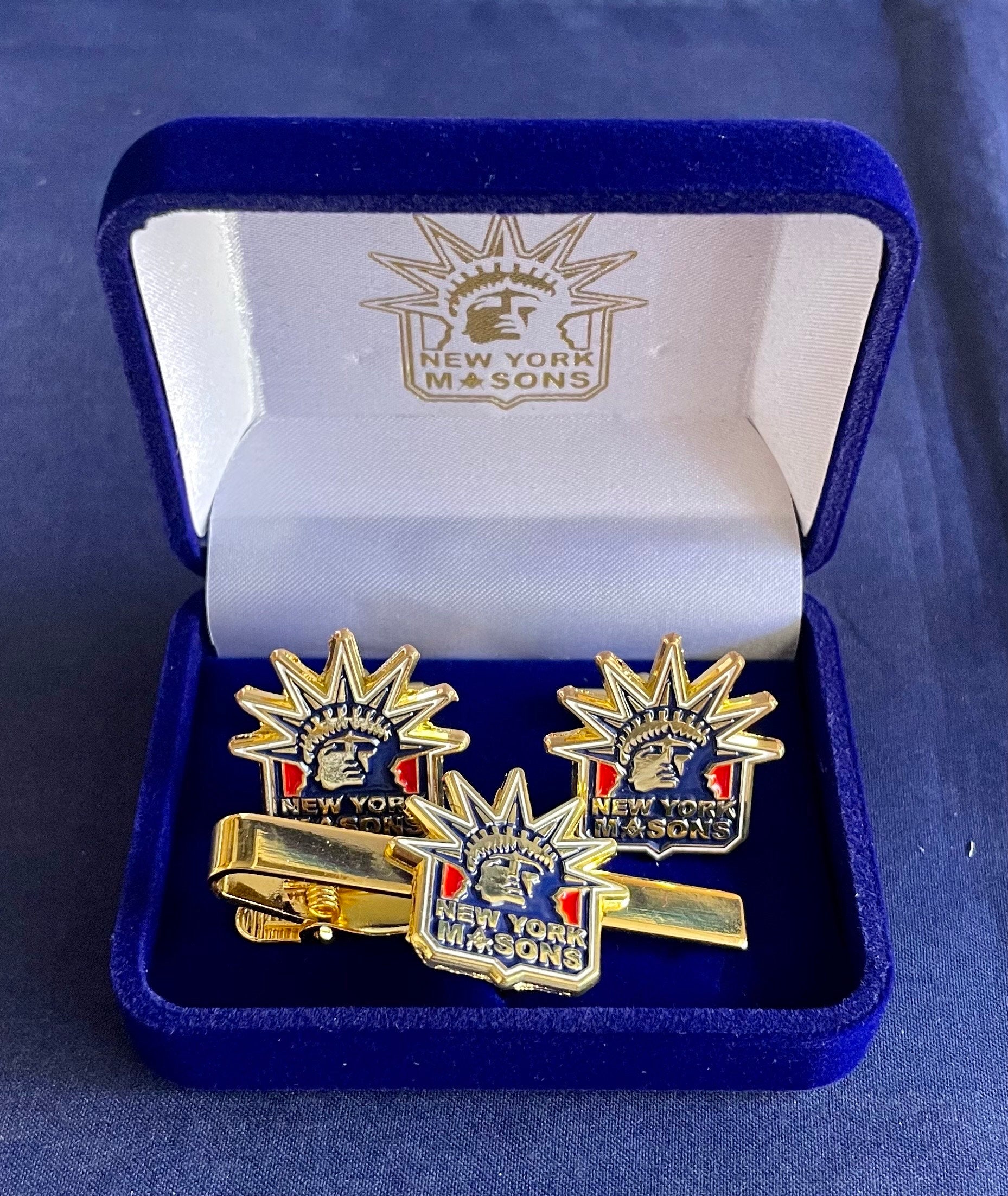 New York Masons Tie Clip & Cufflinks Set***Free Shipping***