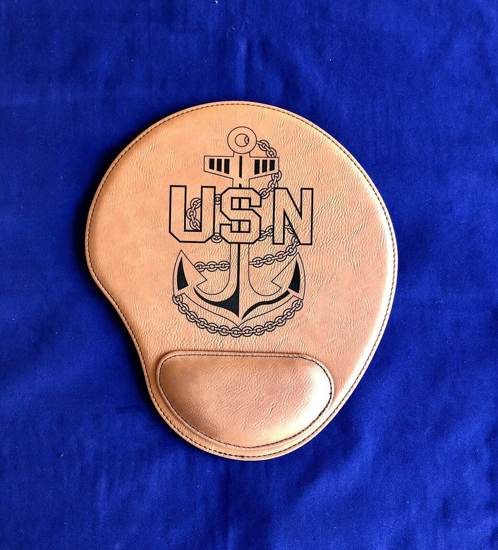 U.S. Navy Chief - Senior Chief - Master Chief Leatherette Mouse Pad