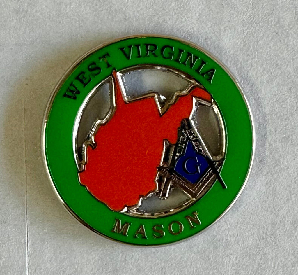 State FL TX WV Lapel Pin