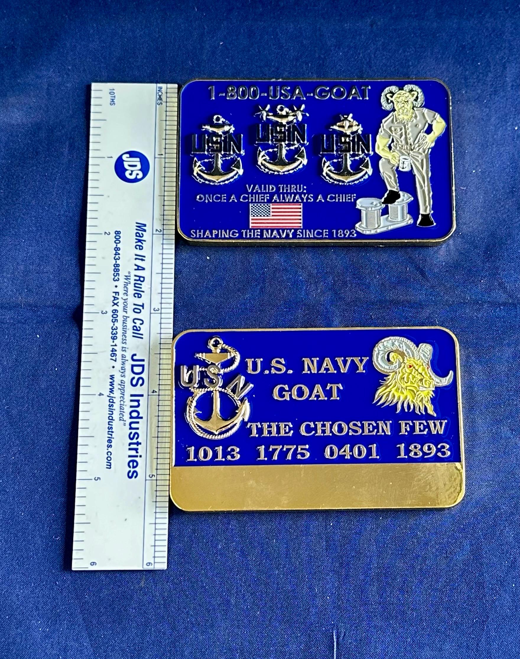Personalized Credit Card Style Coin for U.S. Navy Chief Petty Officer Class 132/FY26 Selects Sponsors and Leads. Message us the name & rate.