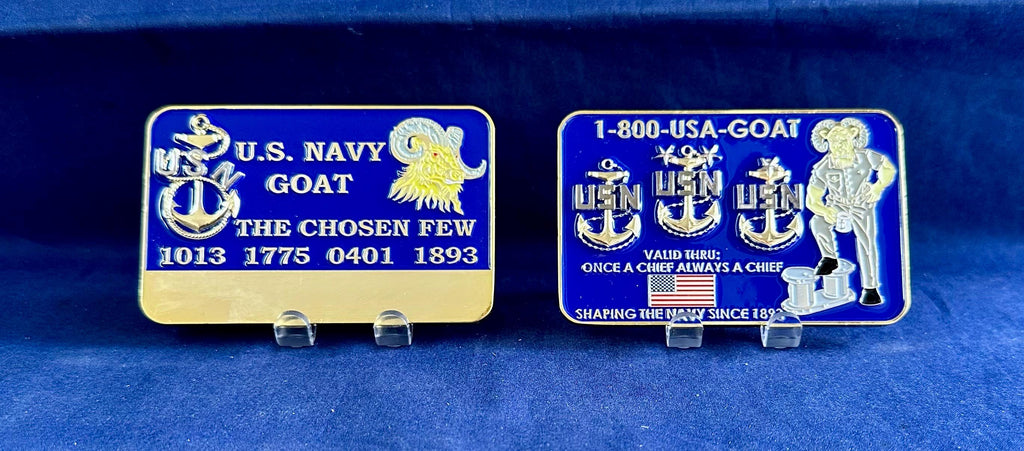 Personalized Credit Card Style Coin for U.S. Navy Chief Petty Officer Class 132/FY26 Selects Sponsors and Leads. Message us the name & rate.
