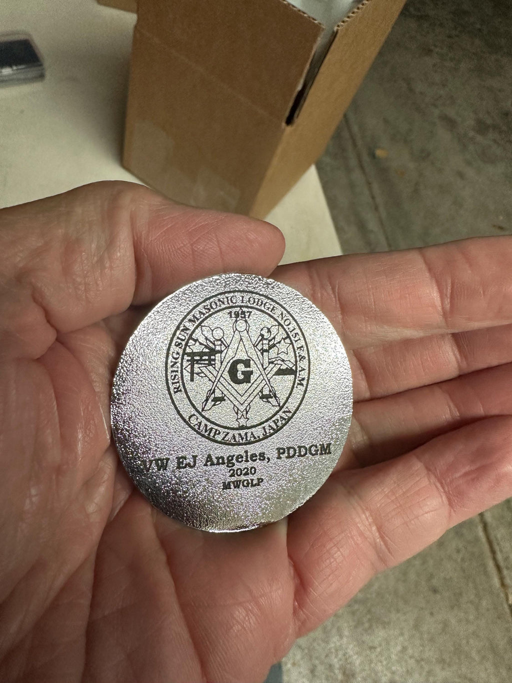 Customize Hiram Award Masonic Coin.