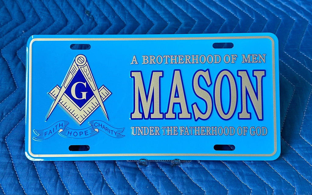 MASON Aluminum License Plate 12"x6" ***FREE SHIPPING***