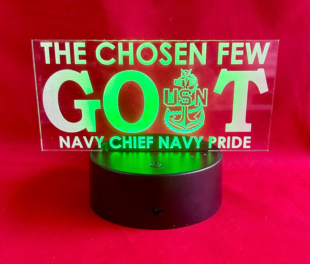 LED GOAT Chief Senior Chief Master Chief Desk Lamp.