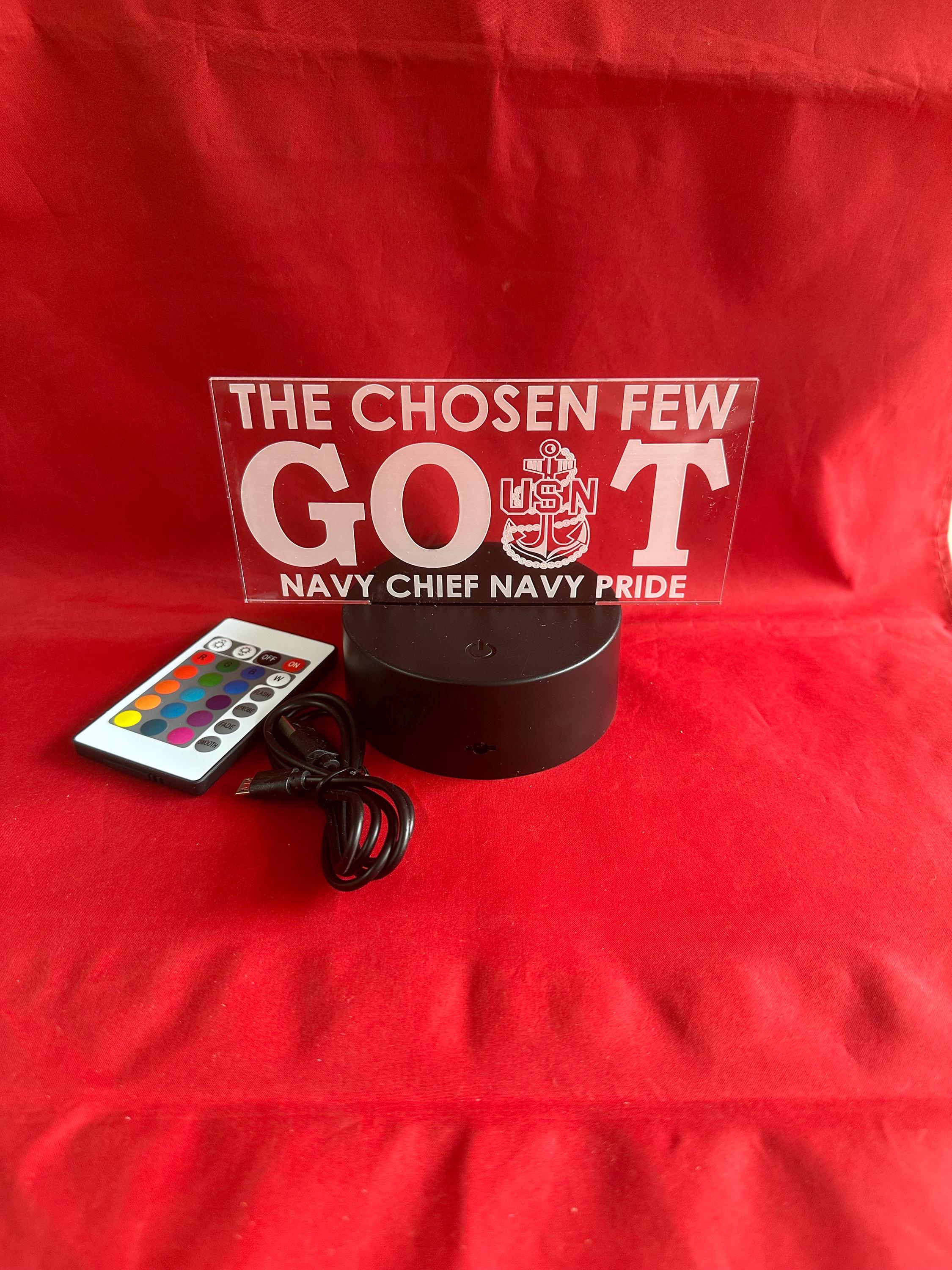 LED GOAT Chief Senior Chief Master Chief Desk Lamp.