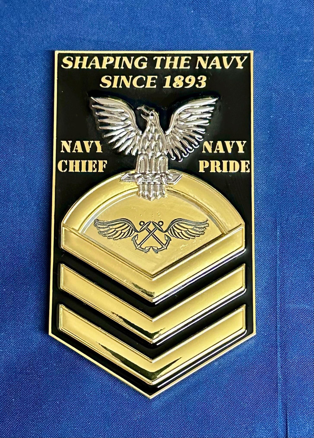 Personalized Chevron Coin for U.S. Navy CPO SCPO MCPO Message us the name & rate.