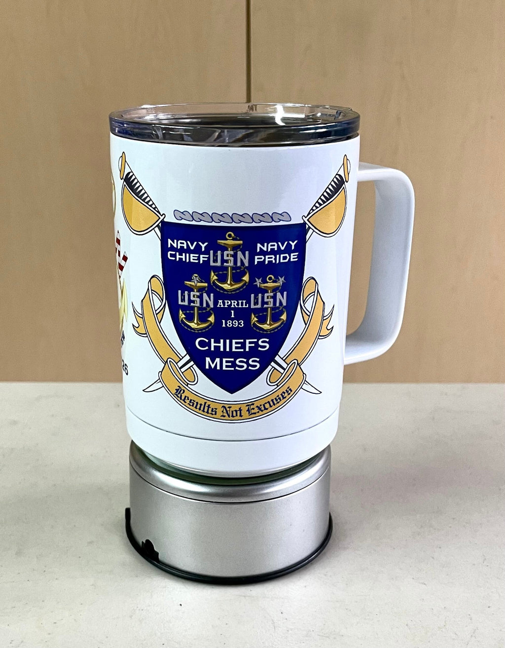 Customize Class 132 FY26 15oz White Polar Camel Vacuum Insulated Mug w/ Slider Lid