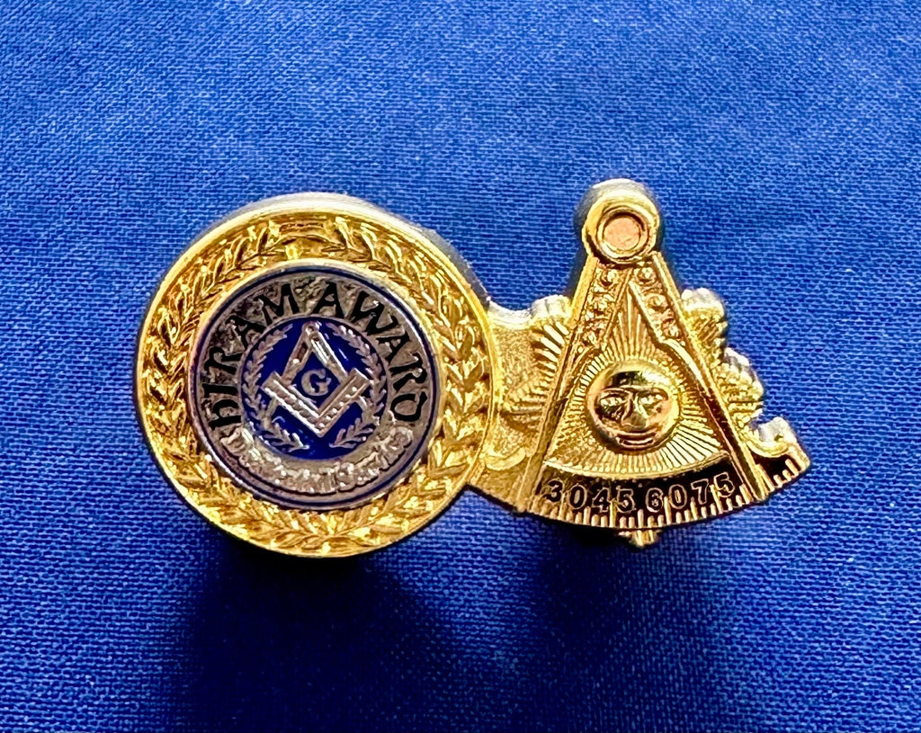 Past Master(GLC) & Hiram Award/Master Mason Masonic Lapel Pin