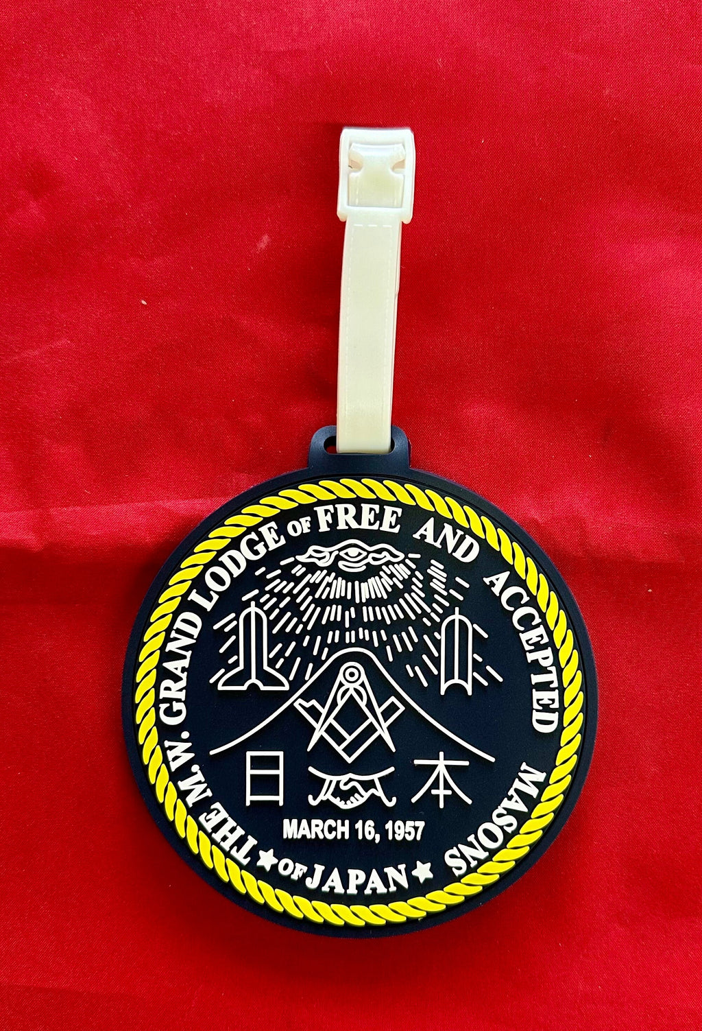 Yokosuka Lodge No.20 & Grand Lodge og Japan PVC Luggage Tag.