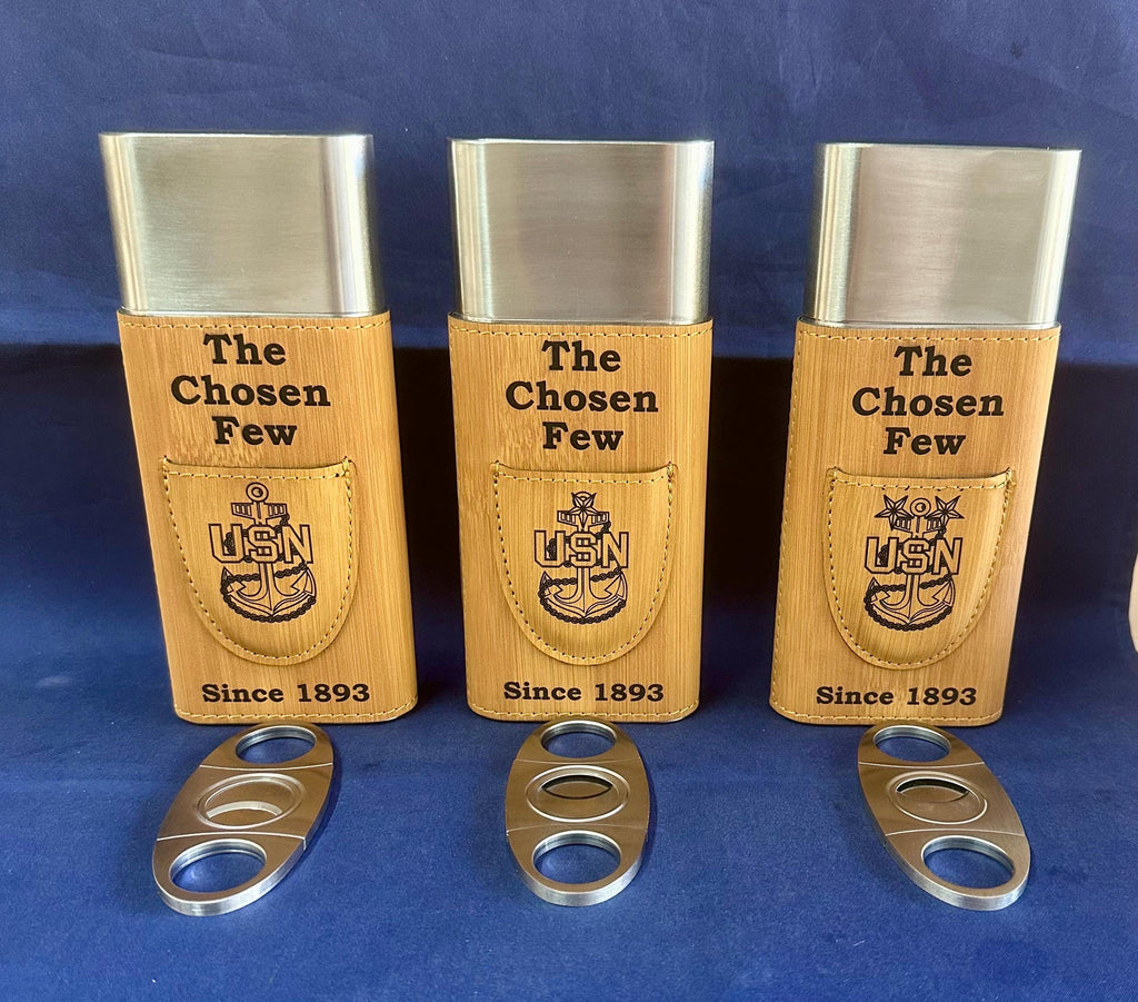 Chief - Senior Chief - Master Chief Leatherette Cigar Case