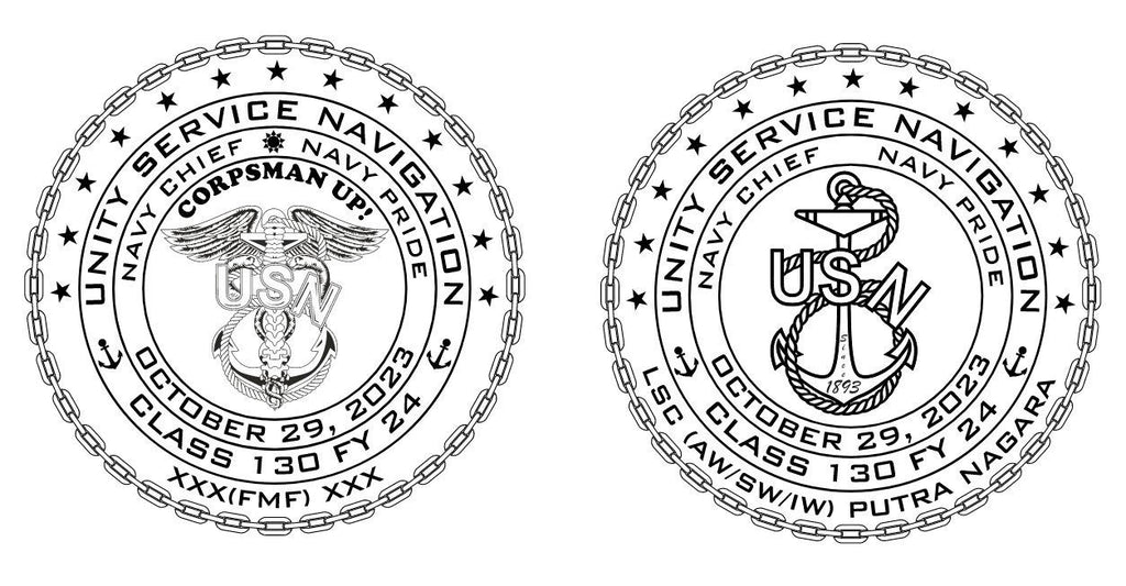 CPO Class 130/FY24 6”x6” Leatherette Snap Up Tray. Free Shipping