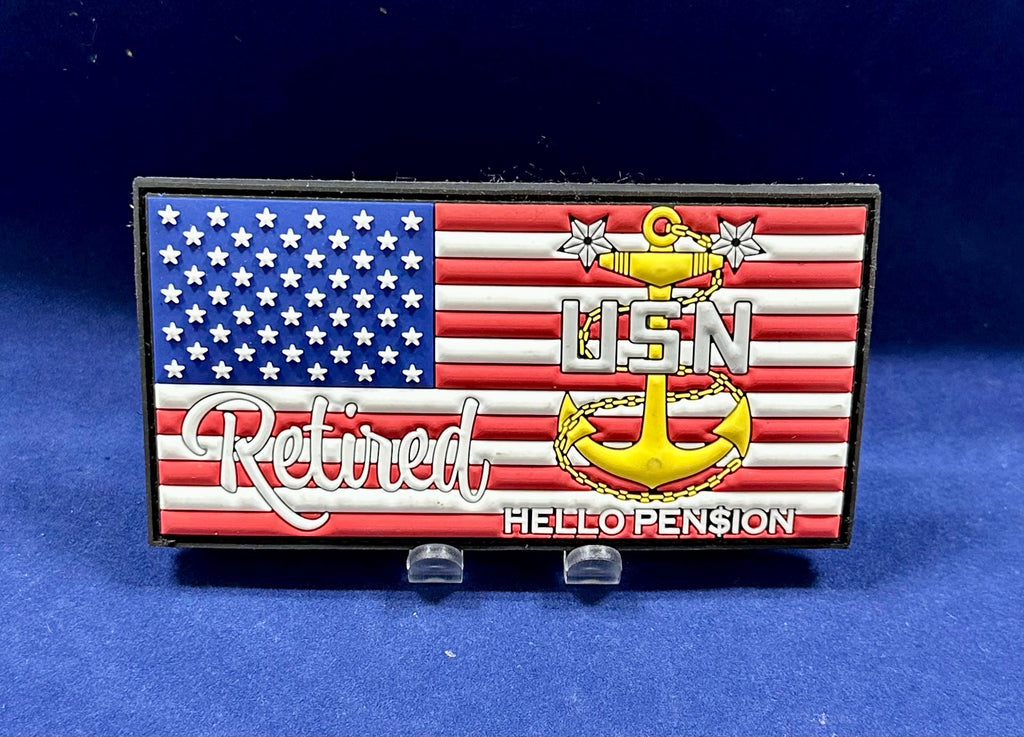 RETIRED Patriotic Chief/Senior Chief/Master Chief PVC Patch. ***Free Shipping***.
