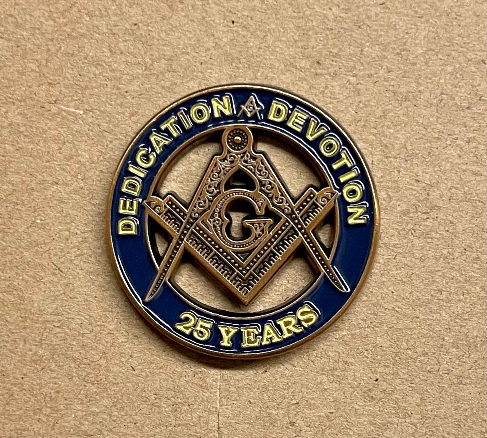 25 Years Mason Lapel Pin