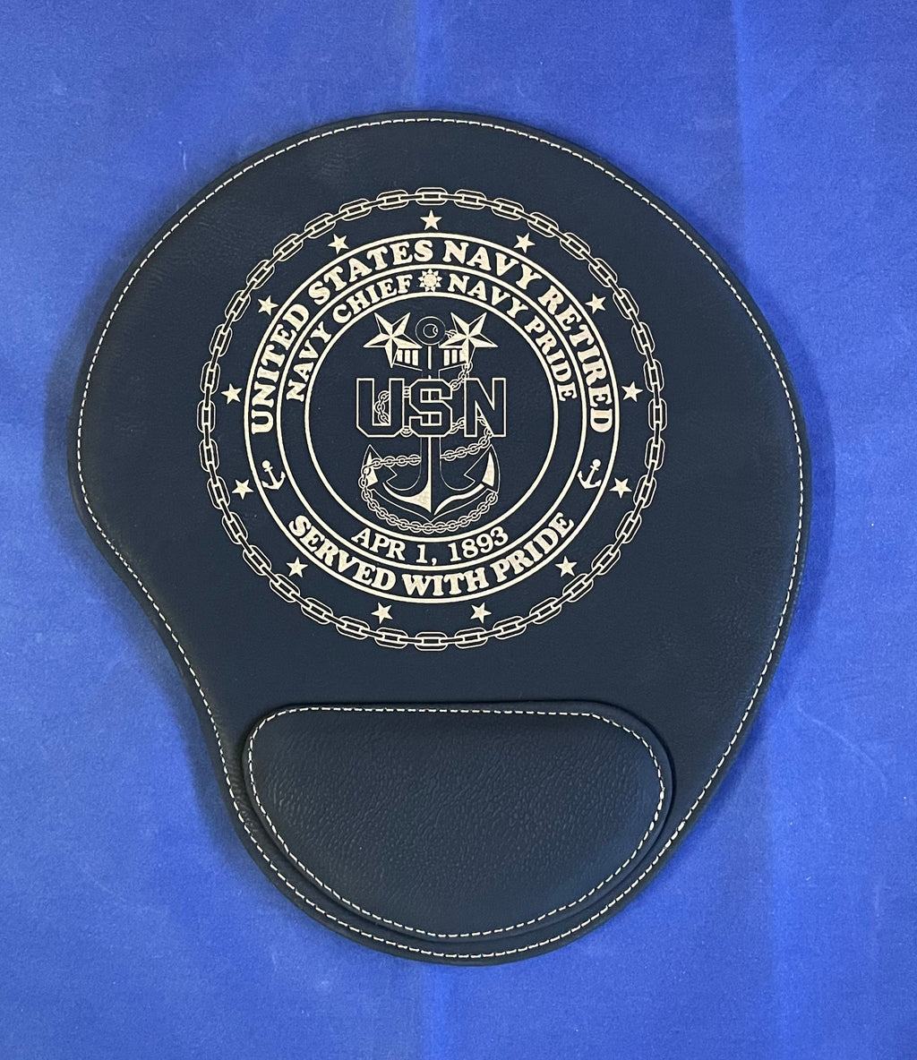 USN Retired Leatherette Mouse Pad ***FREE SHIPPING***