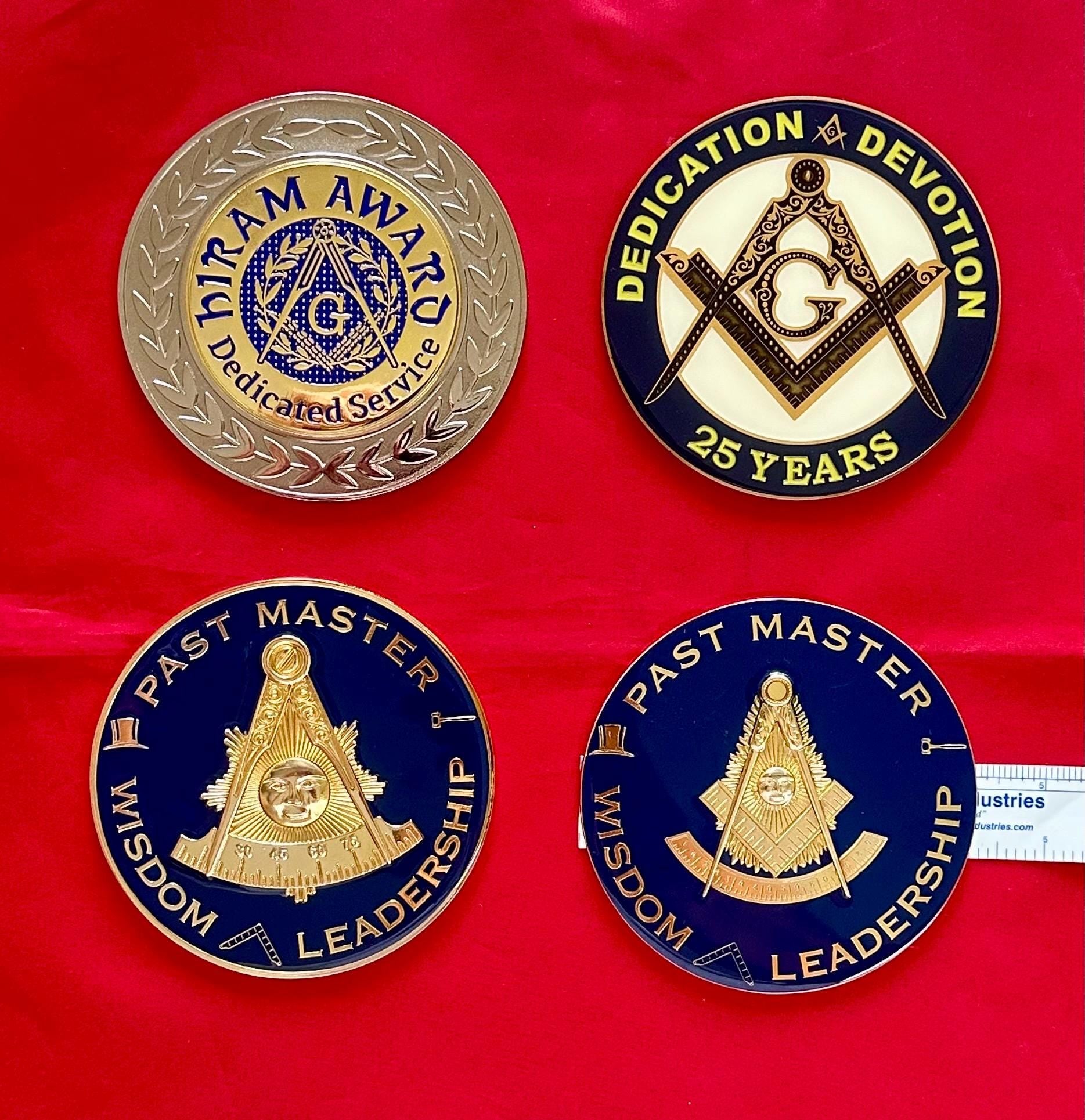 Customize Desk Display Masonic Plate. MM/PM/HA/25 Yrs