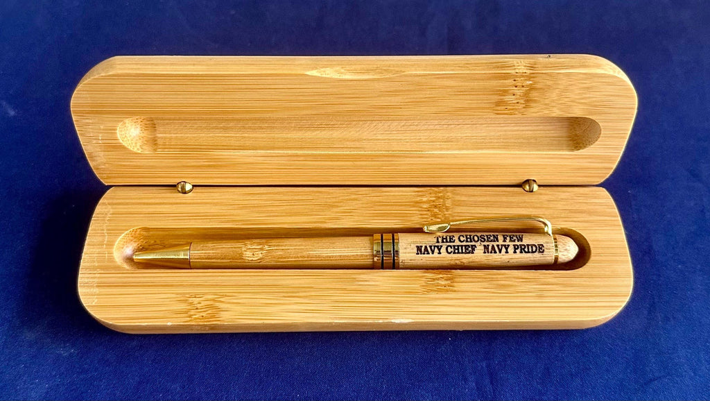 GOAT Chief/Senior Chief/Master Chief Bamboo Pen and Holder