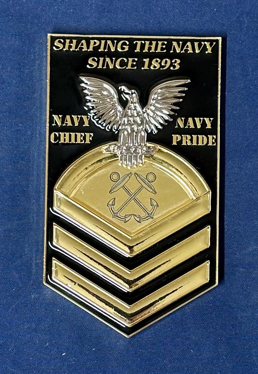 Personalized Chevron Coin for U.S. Navy Chief Petty Officer Class 132/FY26 Selects. Message us the name & rate.