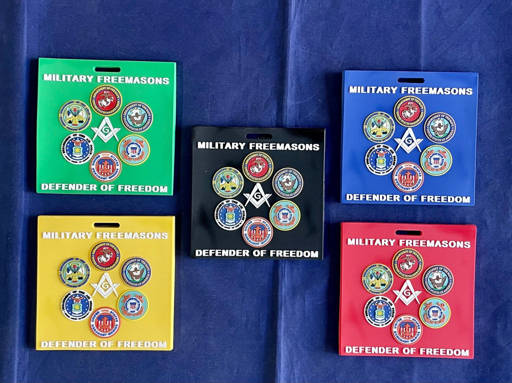 Military Freemason PVC Luggage Tag. Free Shipping.