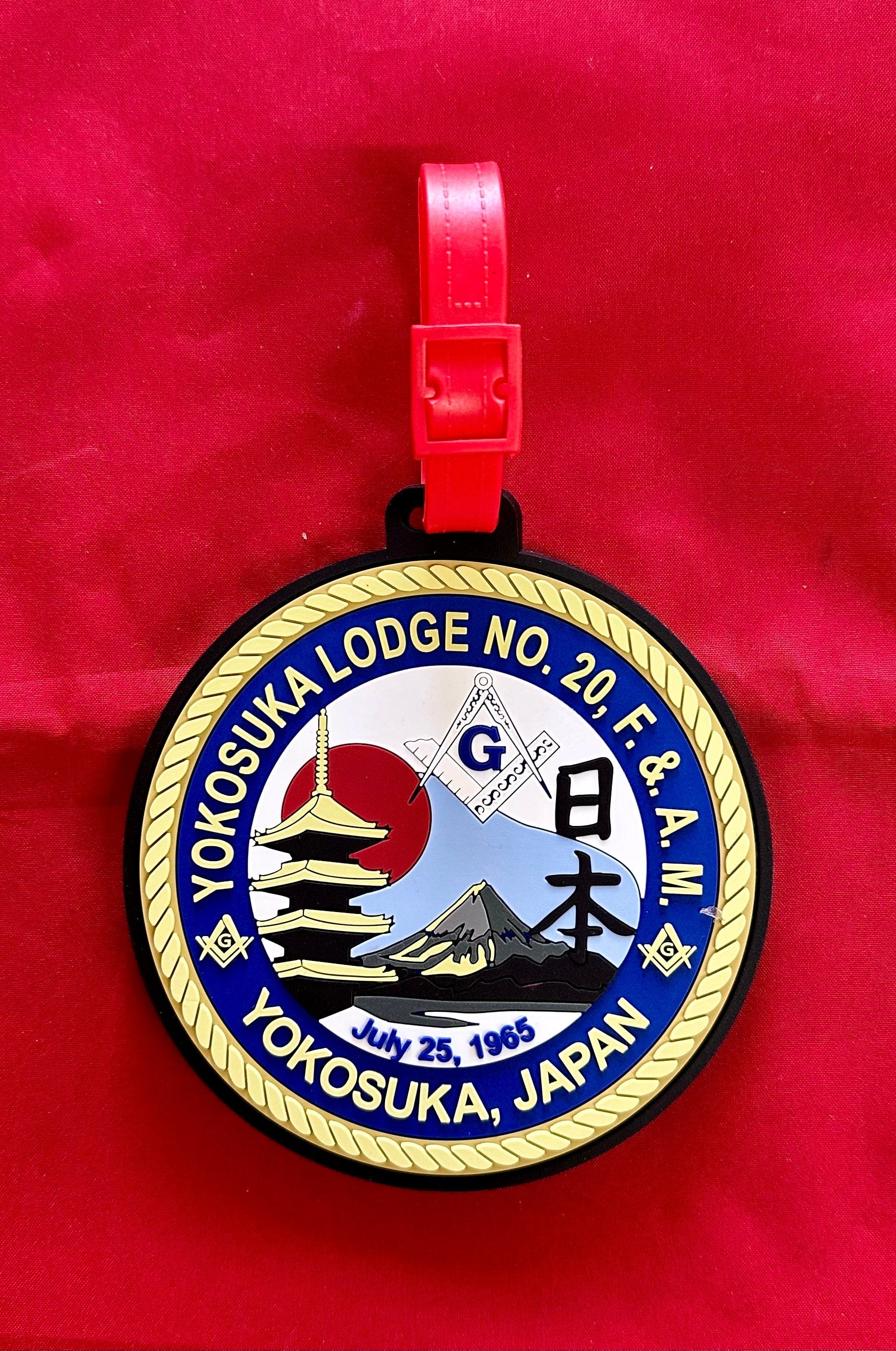 Yokosuka Lodge No.20 & Grand Lodge og Japan PVC Luggage Tag.