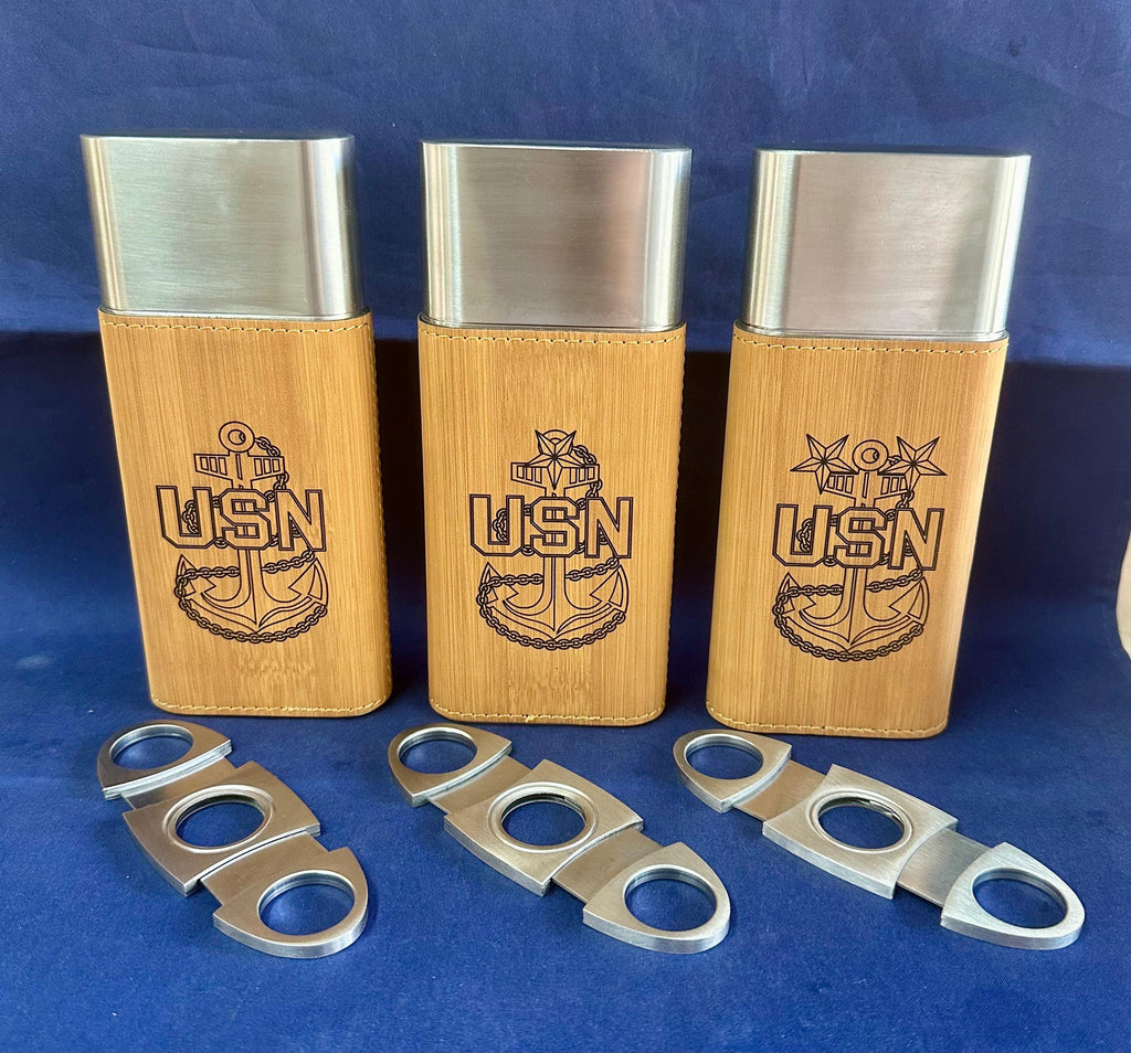 Chief - Senior Chief - Master Chief Leatherette Cigar Case