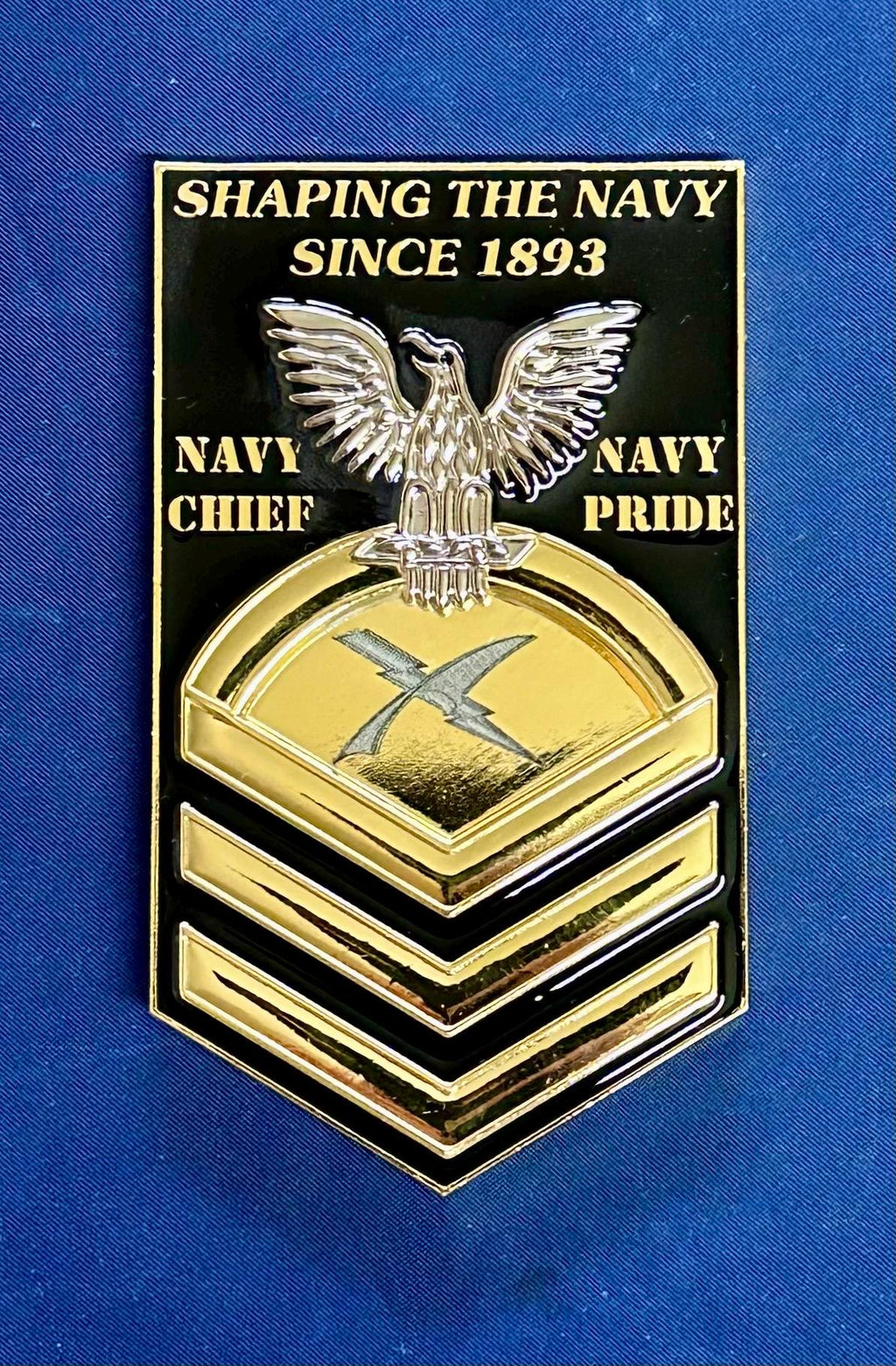 Personalized Chevron Coin for U.S. Navy Chief Petty Officer Class 132/FY26 Sponsors and Leads. Message us the name & rate.