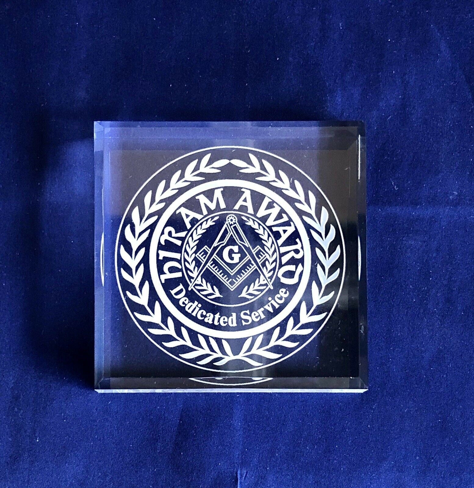 Hiram Award Acrylic Paperweight