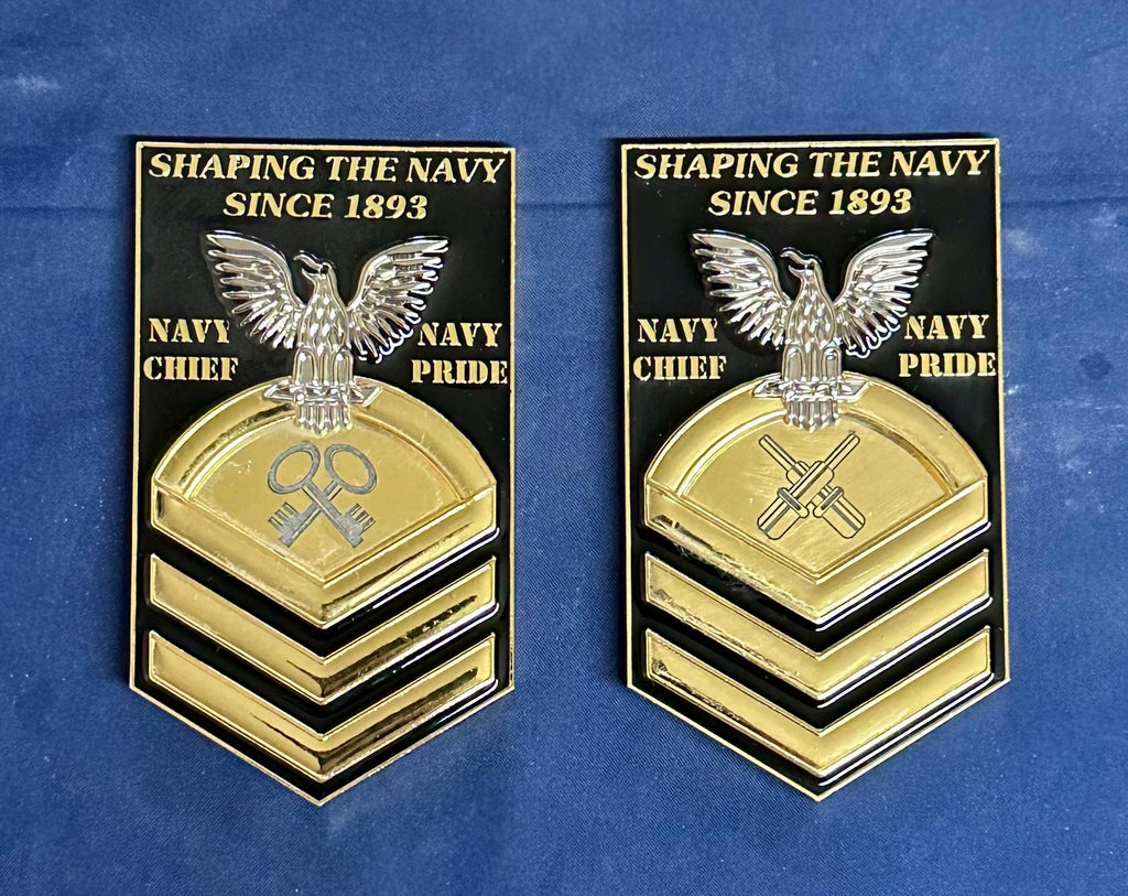 Personalized Chevron Coin for U.S. Navy Chief Petty Officer Class 132/FY26 Selects. Message us the name & rate.