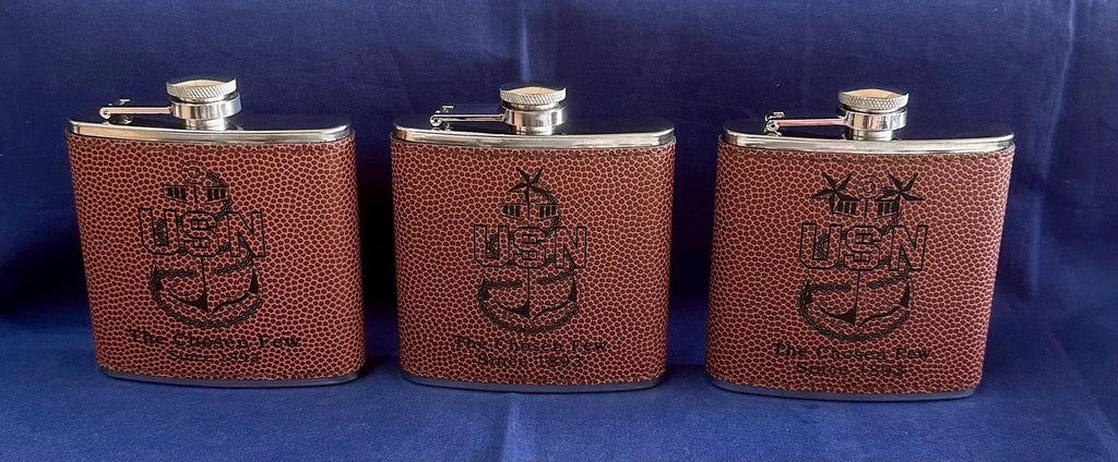 Chief Senior Chief Master Chief 6oz Leatherette Flask.