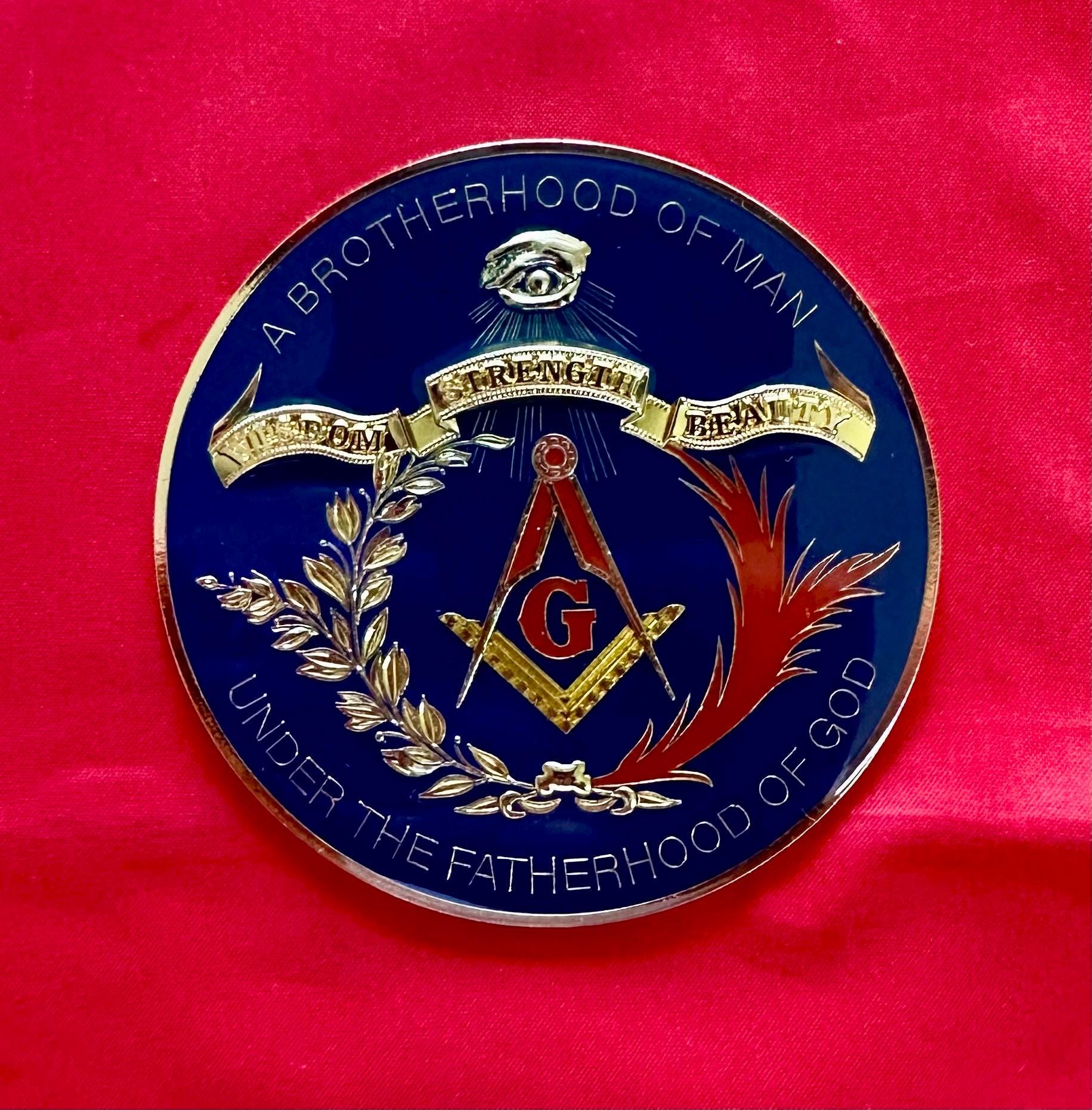 Customize Masonic Coin Back. MM/PM