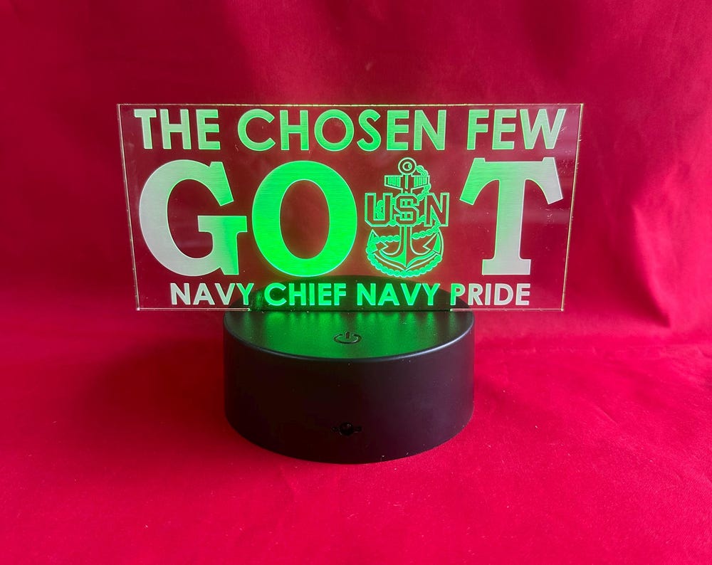 LED GOAT Chief Senior Chief Master Chief Desk Lamp